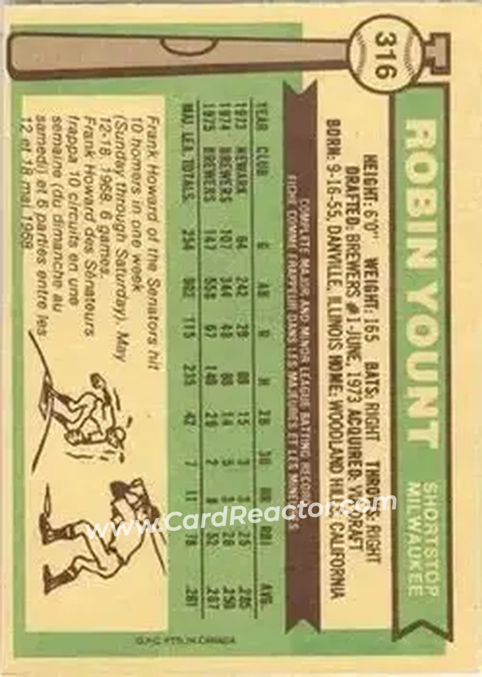 Back of Robin Yount