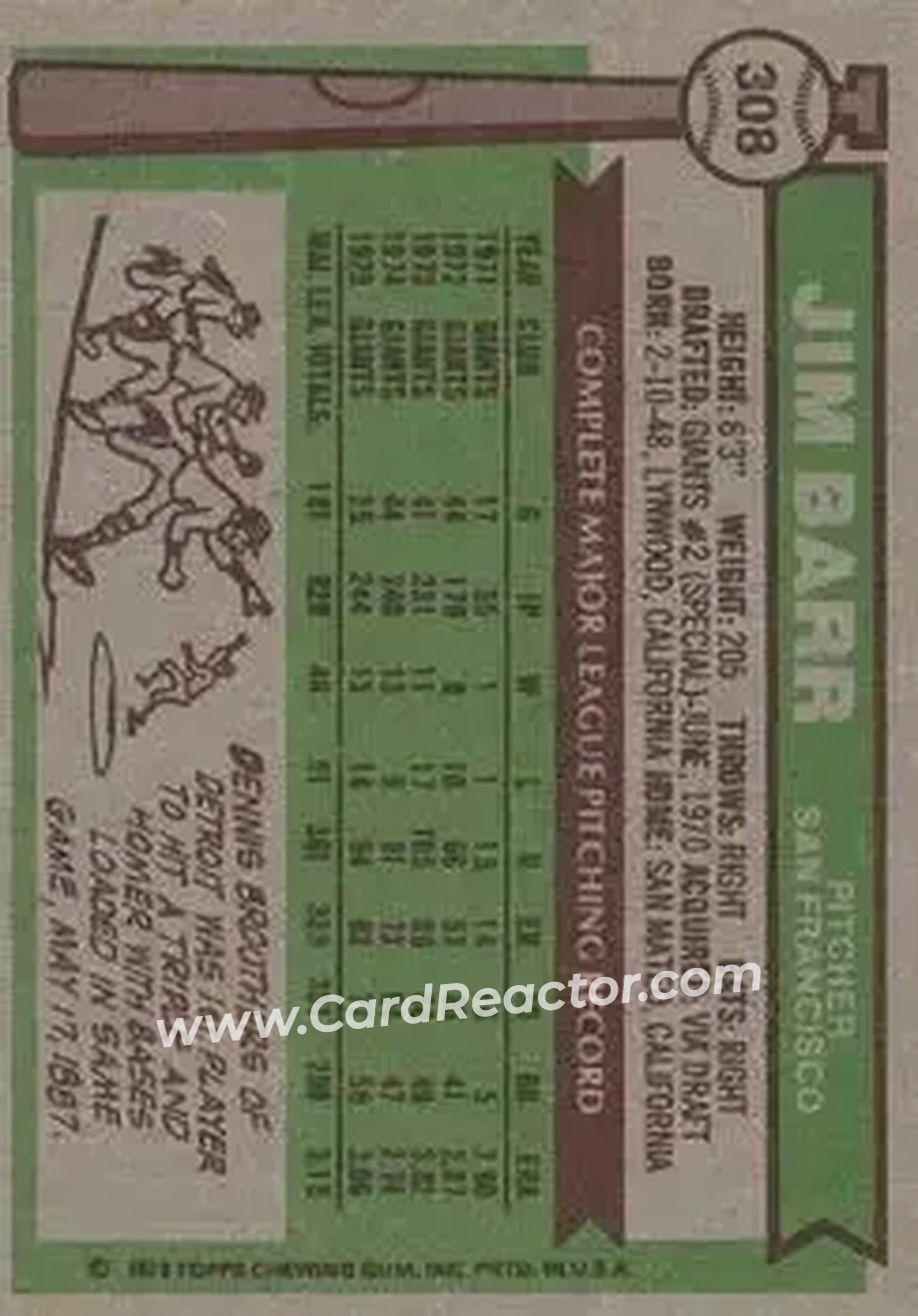 Back of Jim Barr