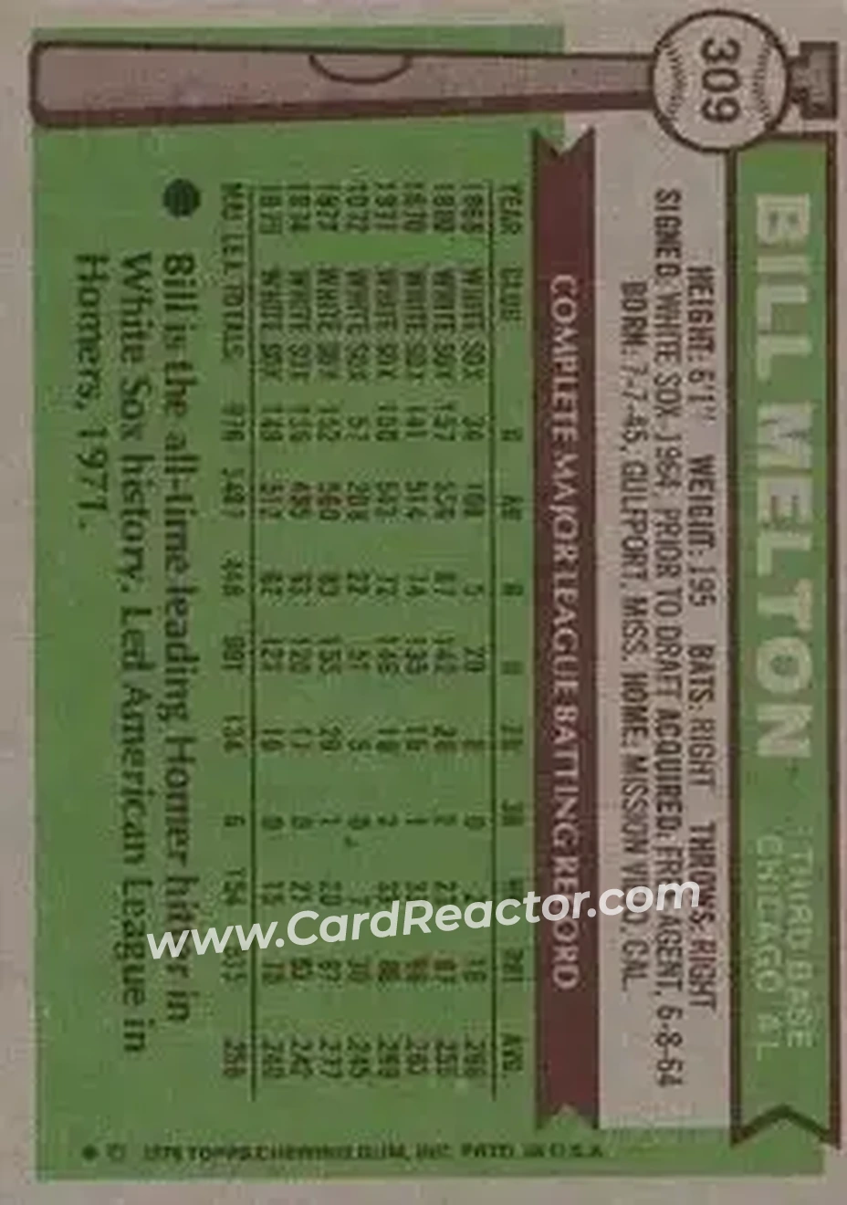 Back of Bill Melton