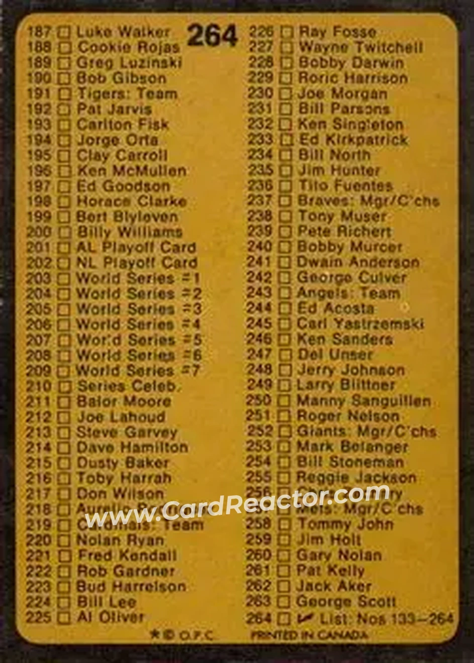 Back of Card #264