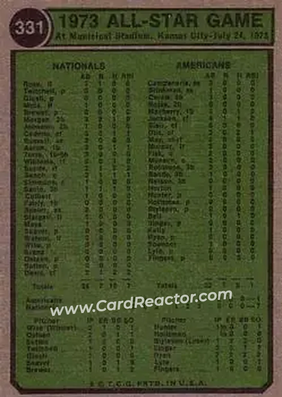 Back of Card #331
