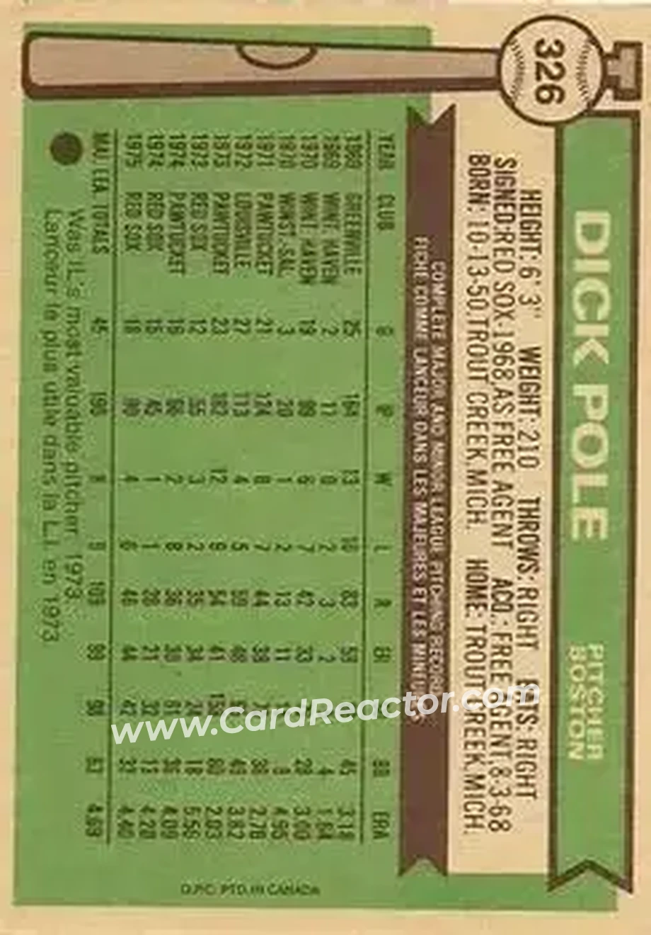 Back of Dick Pole