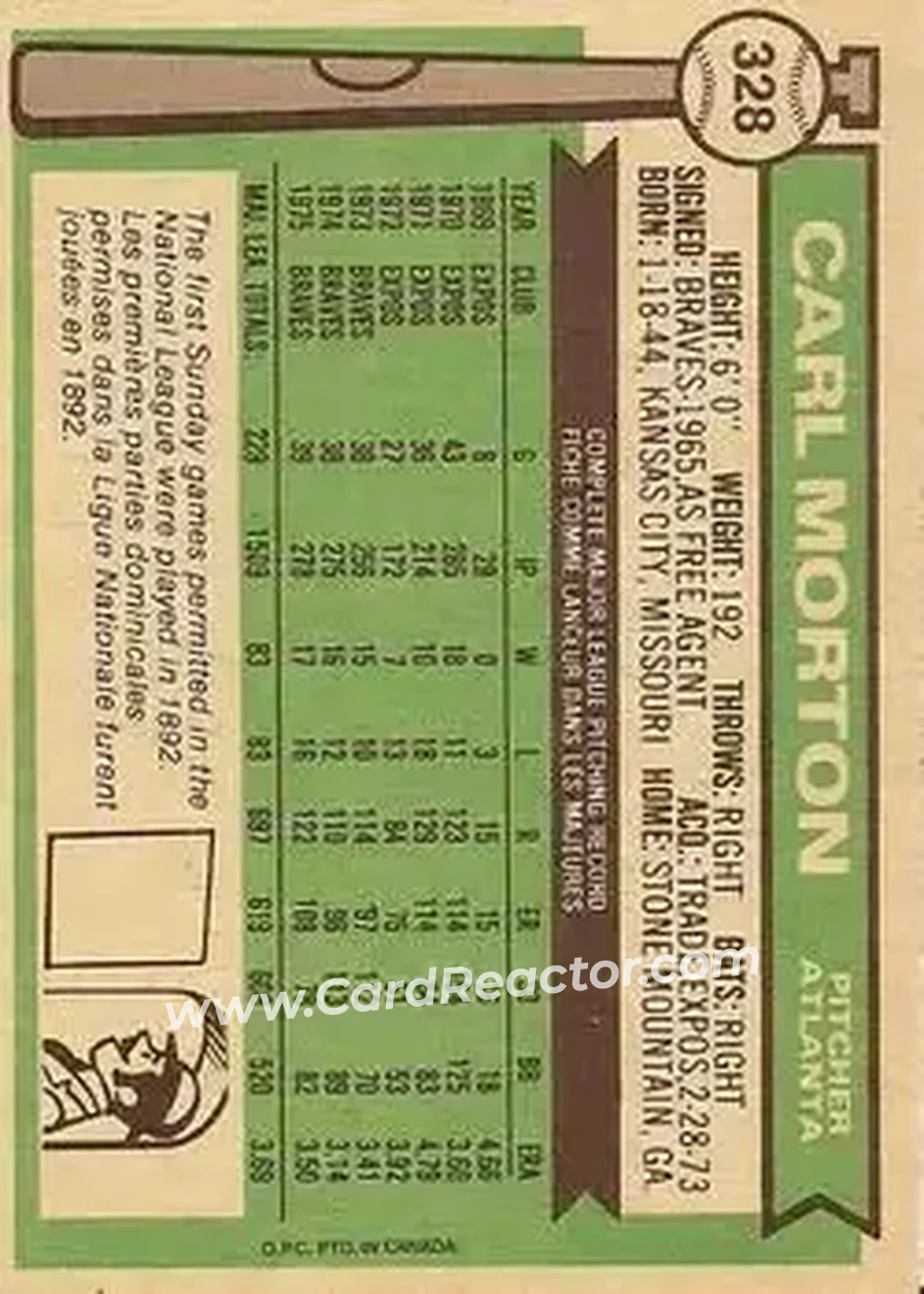 Back of Carl Morton