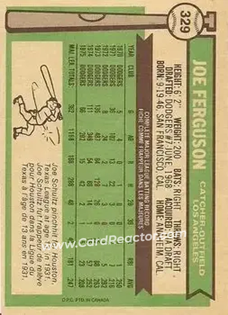 Back of Joe Ferguson