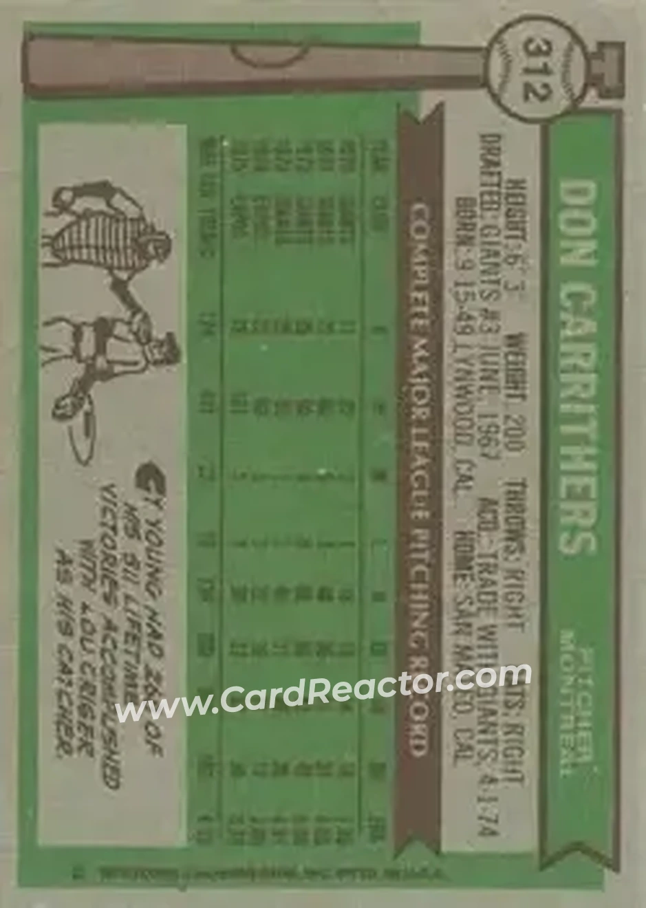 Back of Don Carrithers