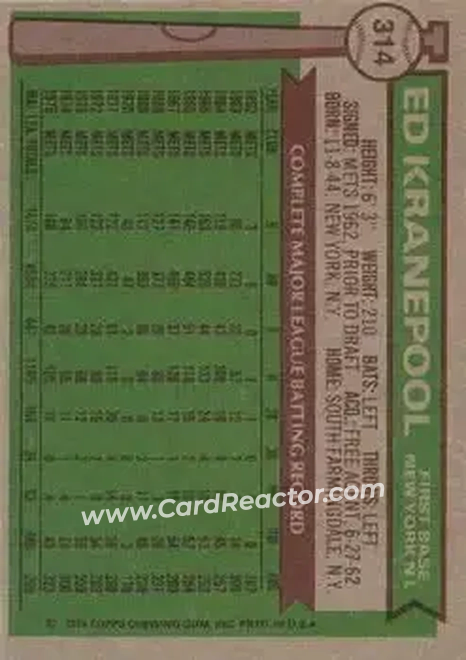 Back of Ed Kranepool