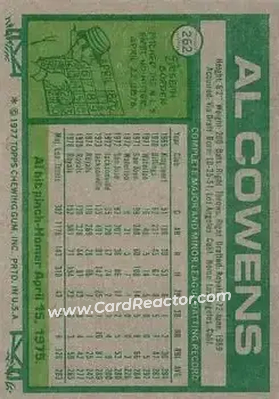 Back of Al Cowens