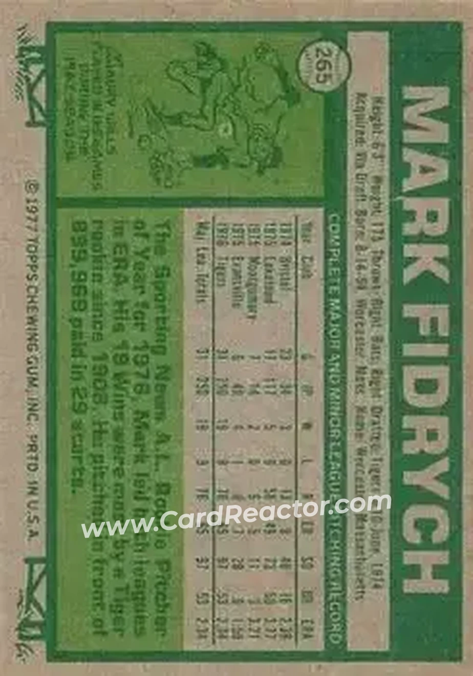 Back of Mark Fidrych