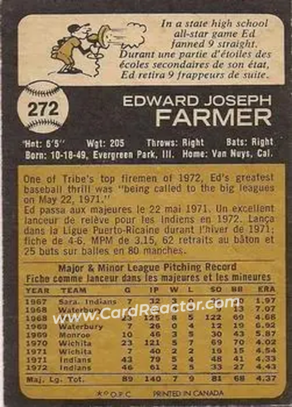 Back of Ed Farmer