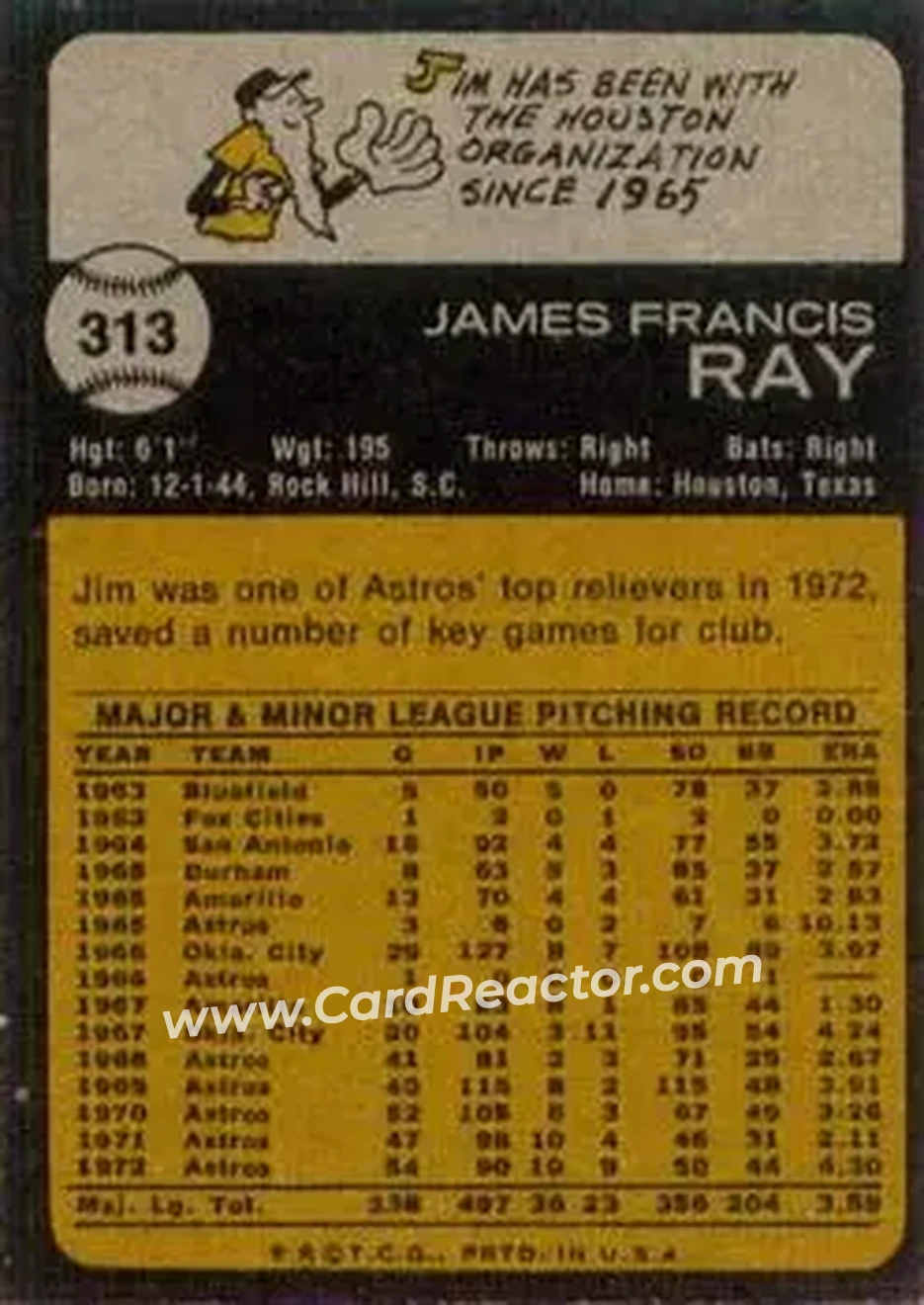 Back of Jim Ray