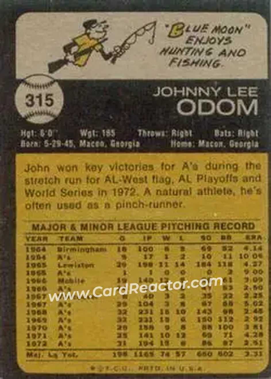 Back of Johnny Odom