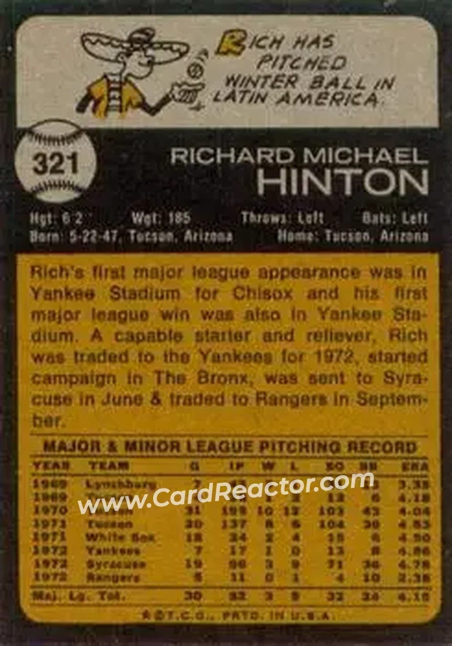 Back of Rich Hinton