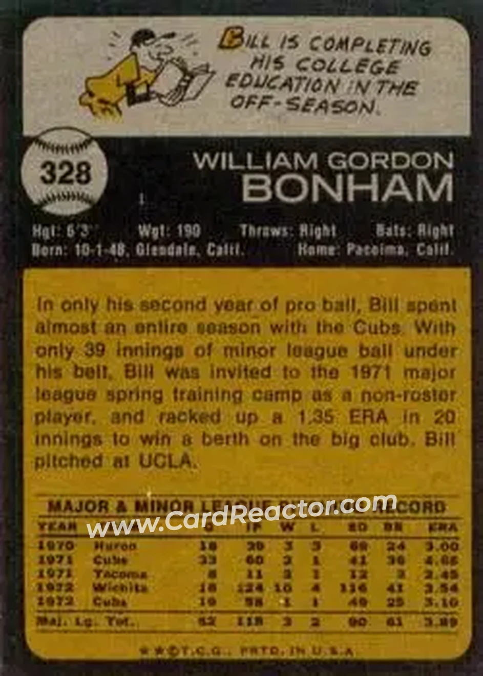 Back of Bill Bonham