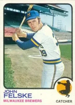 1973 Topps #332 - John Felske - Milwaukee Brewers