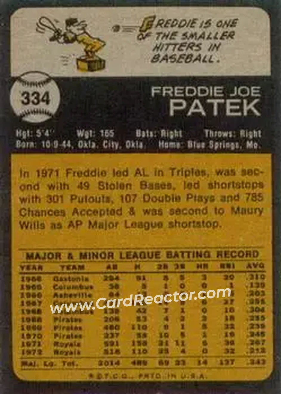 Back of Fred Patek