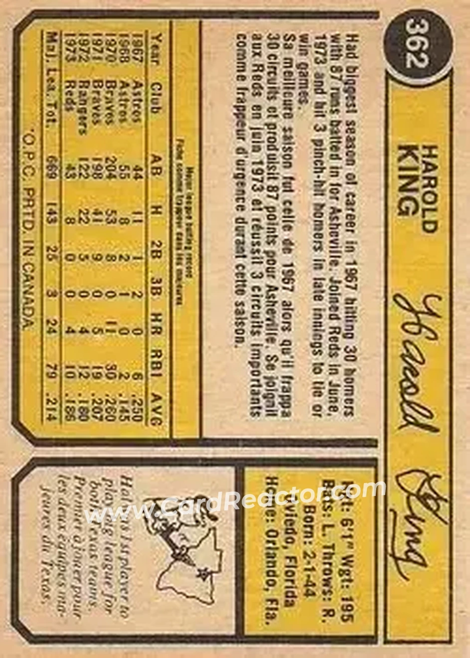 Back of Hal King