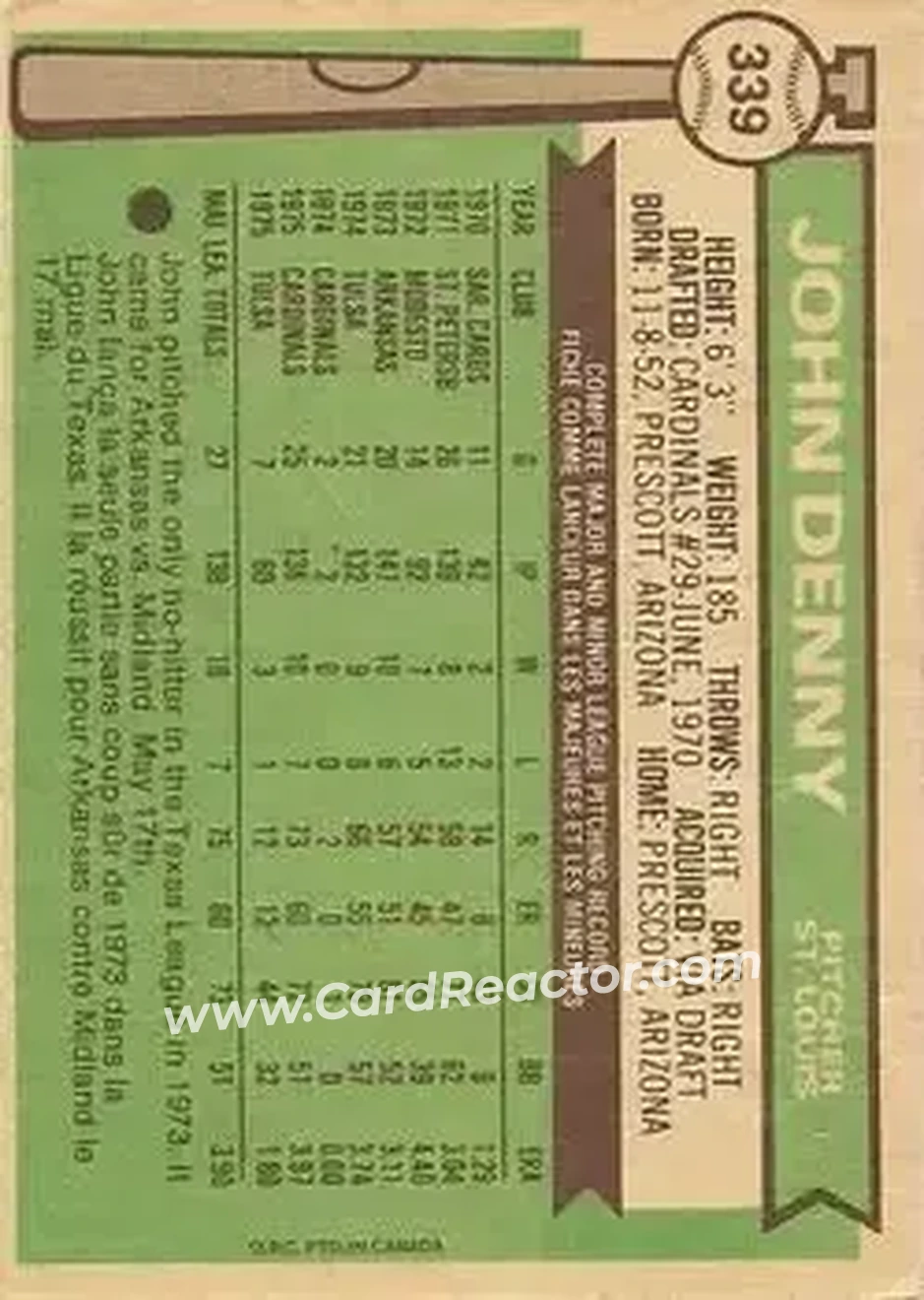 Back of John Denny
