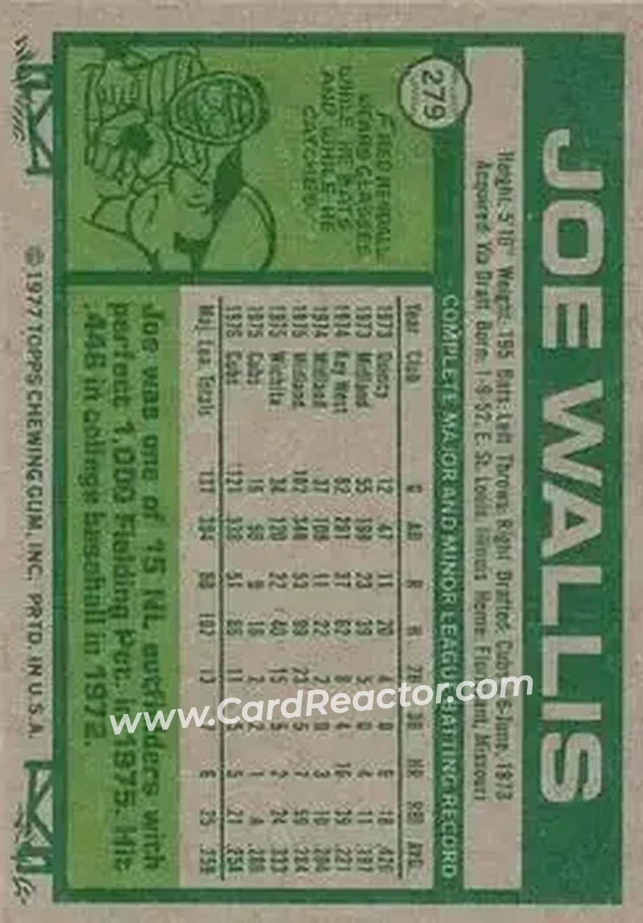 Back of Joe Wallis