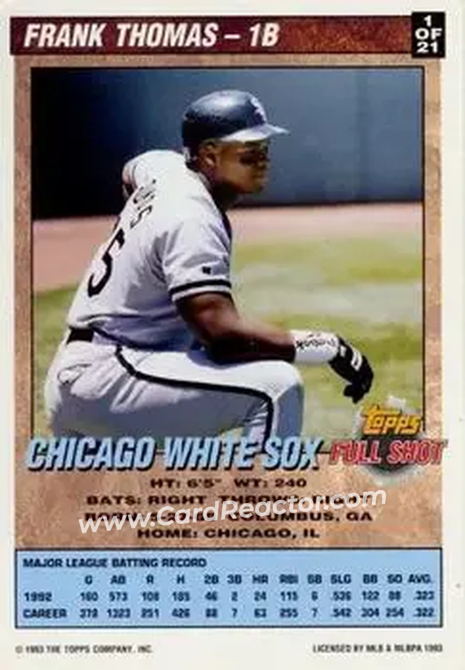 Back of Frank Thomas