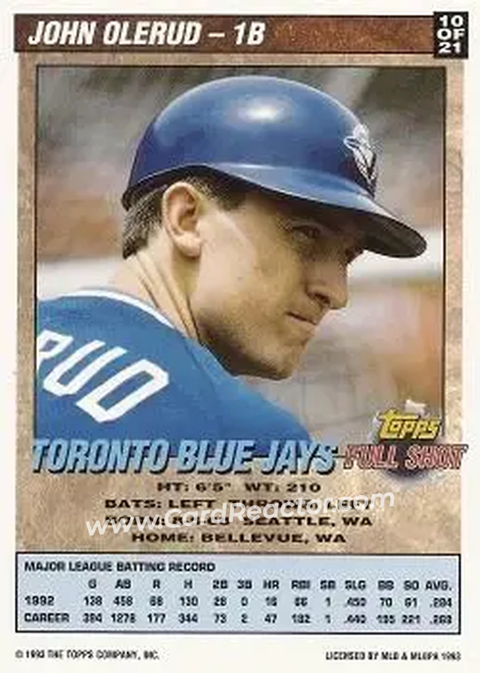Back of John Olerud
