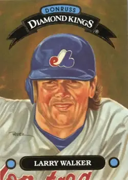 1993 Donruss - Diamond Kings #DK-6 - Larry Walker - Montreal Expos - Front 1993 Donruss - Diamond Kings #DK-6 - Larry Walker - Montreal Expos - Front
