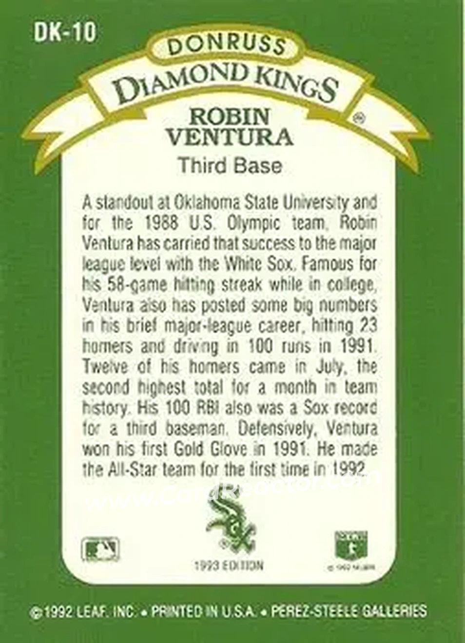 Back of Robin Ventura