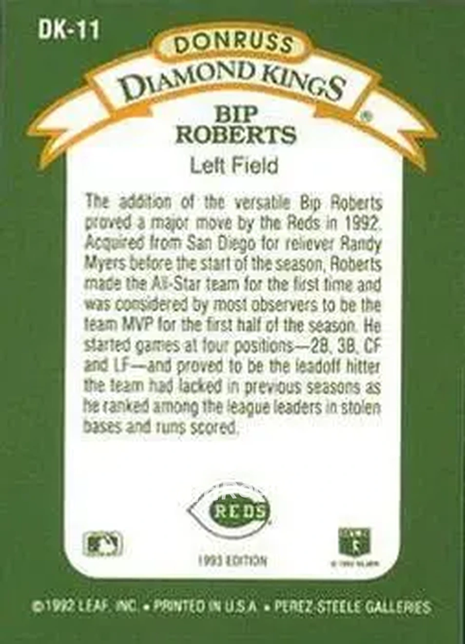 Back of Bip Roberts