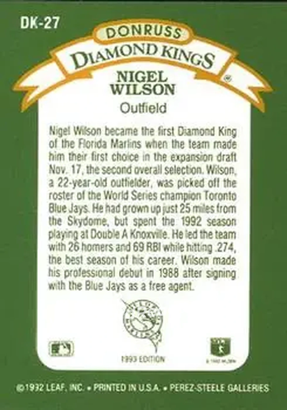 Back of Nigel Wilson