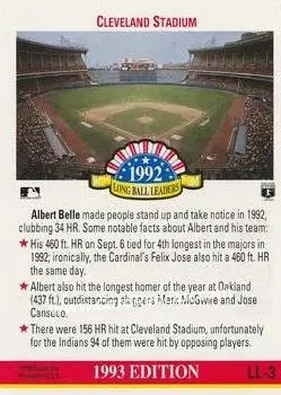 Back of Albert Belle