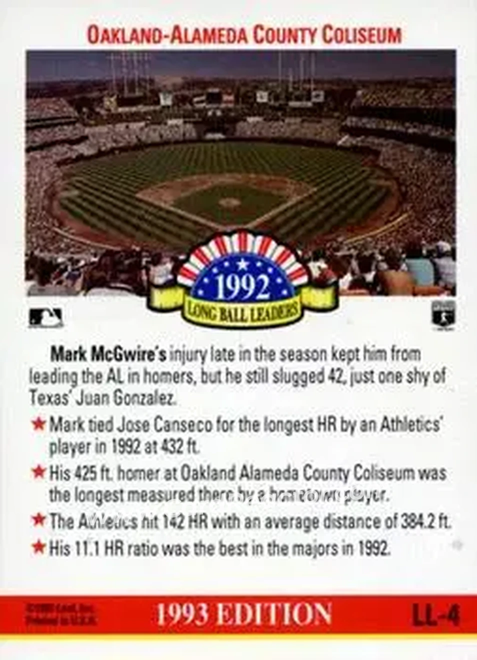 Back of Mark McGwire