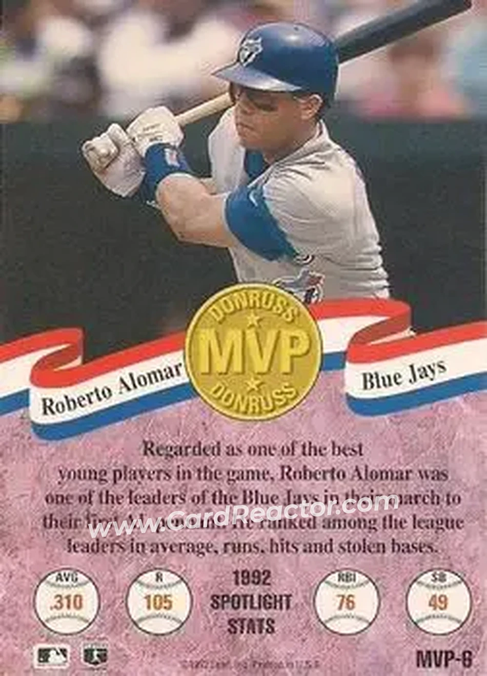 Back of Roberto Alomar