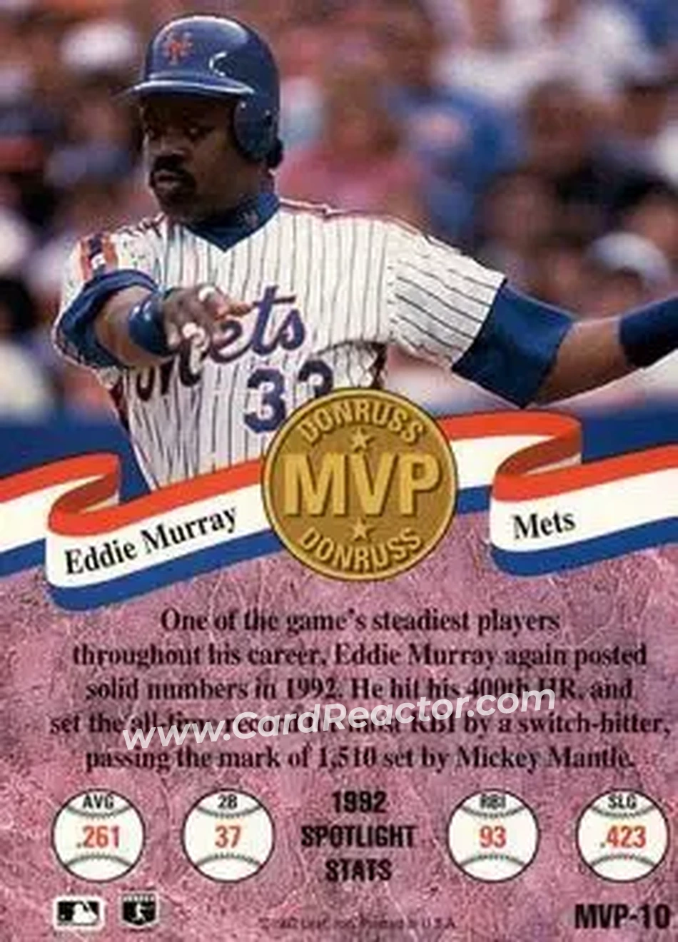 Back of Eddie Murray