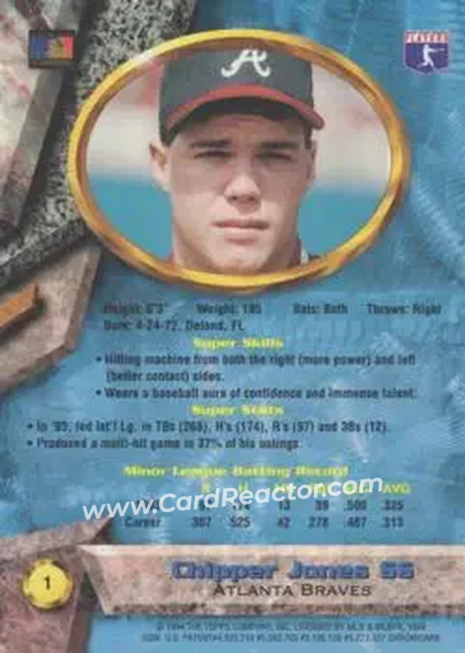Back of Chipper Jones