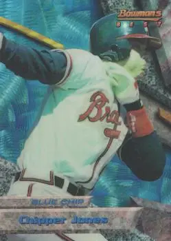 1994 Bowman's Best - Refractors #1 - Chipper Jones - Atlanta Braves - Front 1994 Bowman's Best - Refractors #1 - Chipper Jones - Atlanta Braves - Front