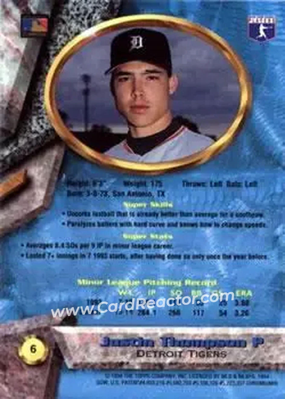 Back of Justin Thompson