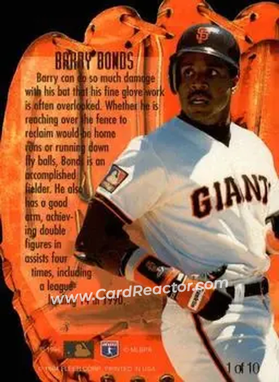 Back of Barry Bonds