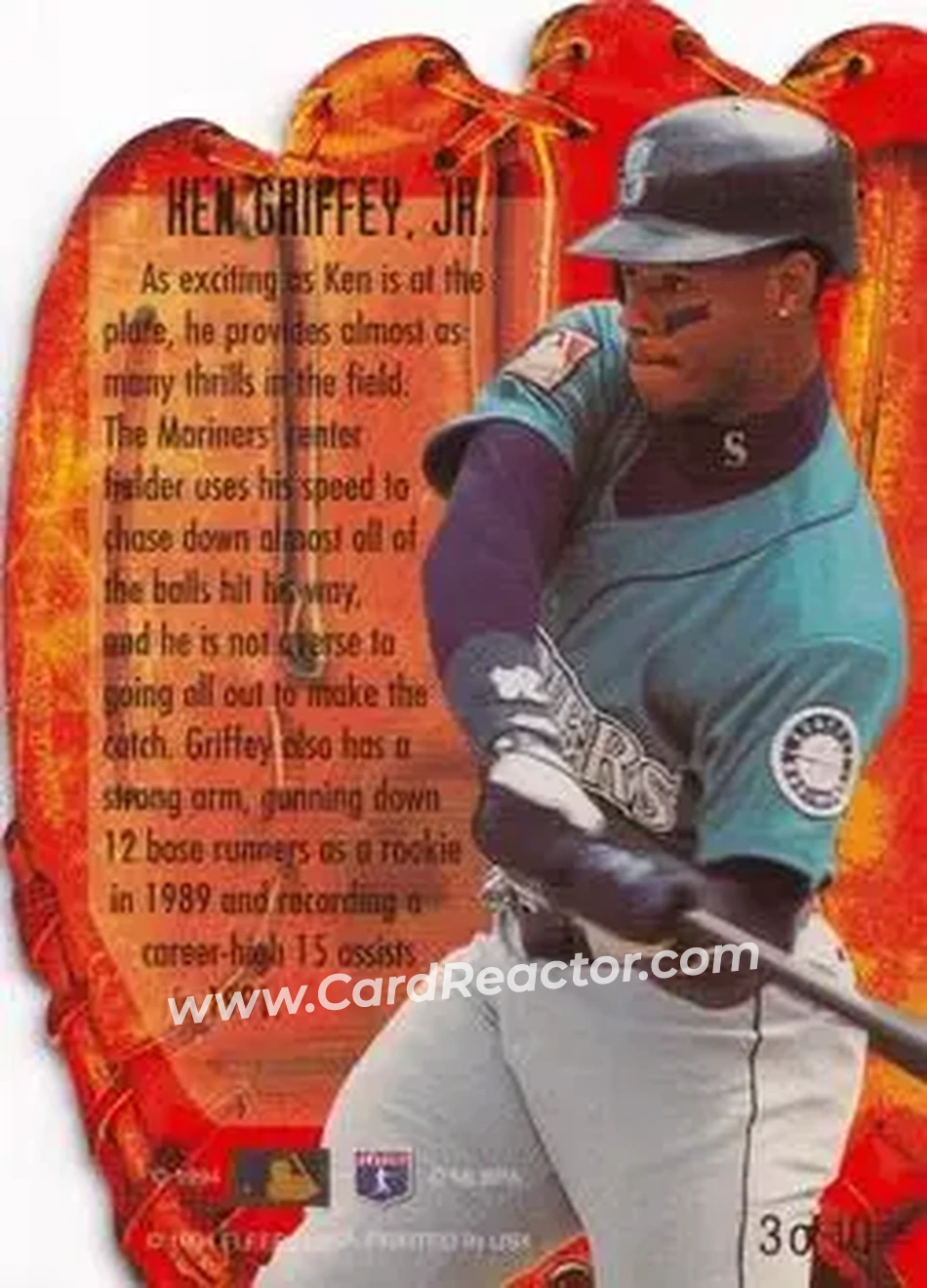 Back of Ken Griffey Jr.