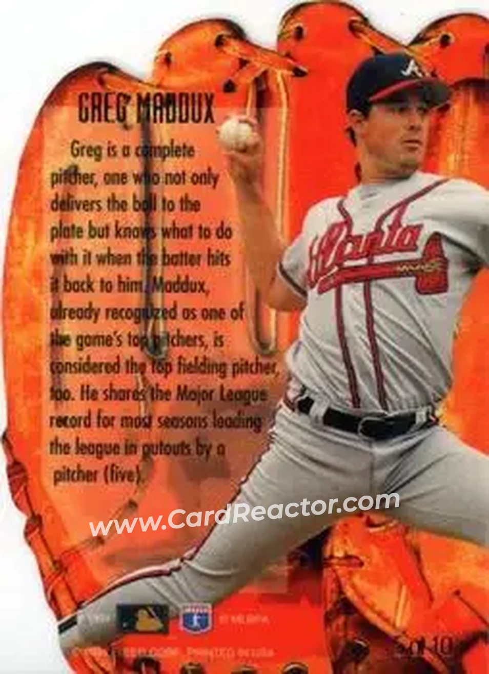 Back of Greg Maddux