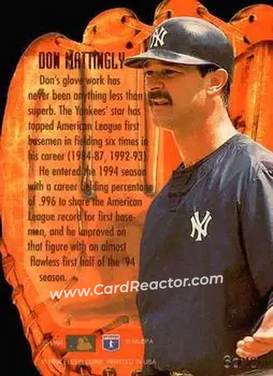 Back of Don Mattingly