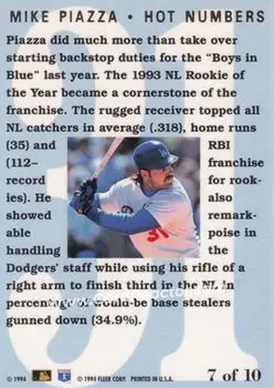 Back of Mike Piazza