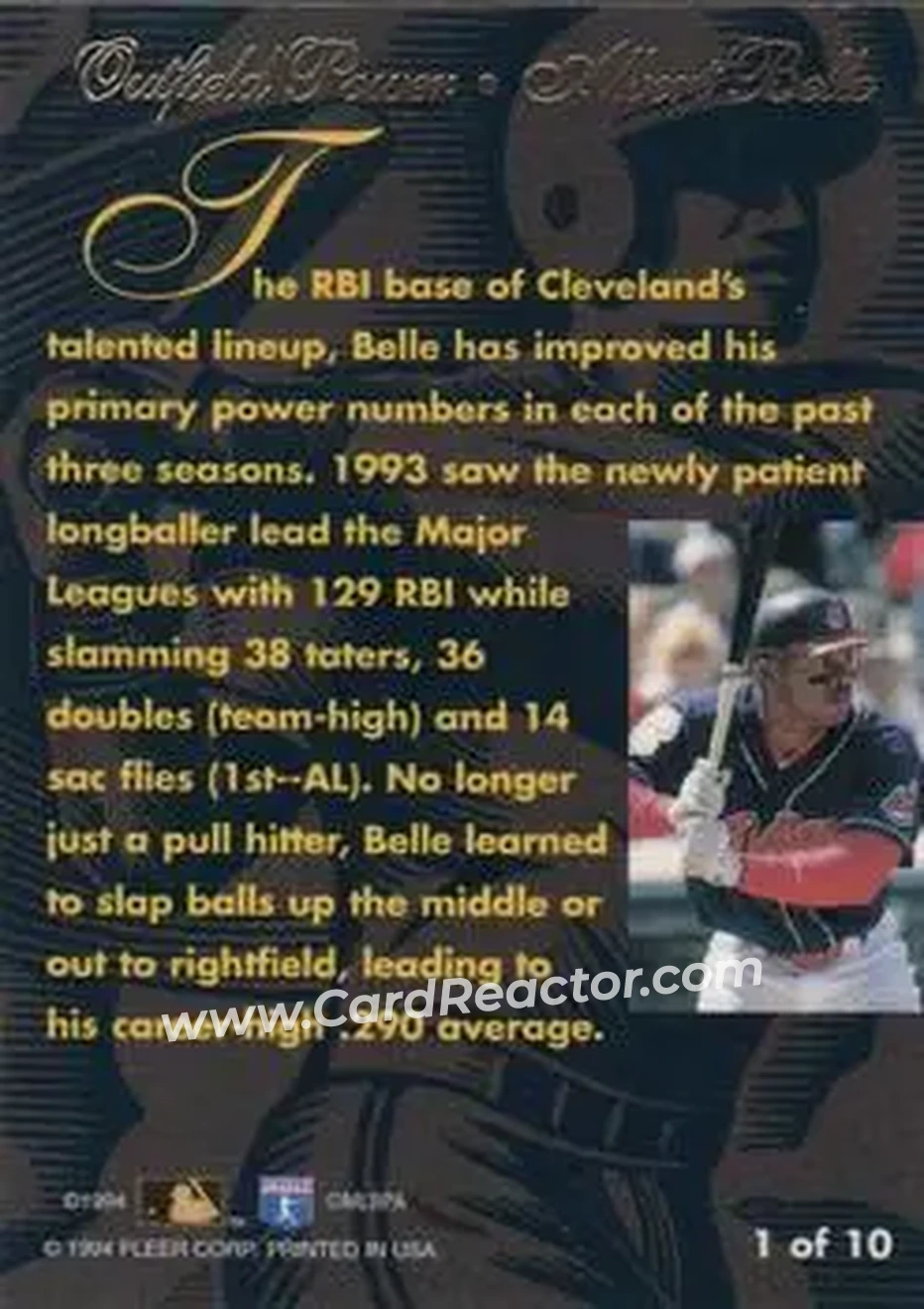 Back of Albert Belle