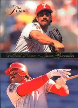 1994 Flair - Outfield Power #5 - Juan Gonzalez - Texas Rangers - Front 1994 Flair - Outfield Power #5 - Juan Gonzalez - Texas Rangers - Front