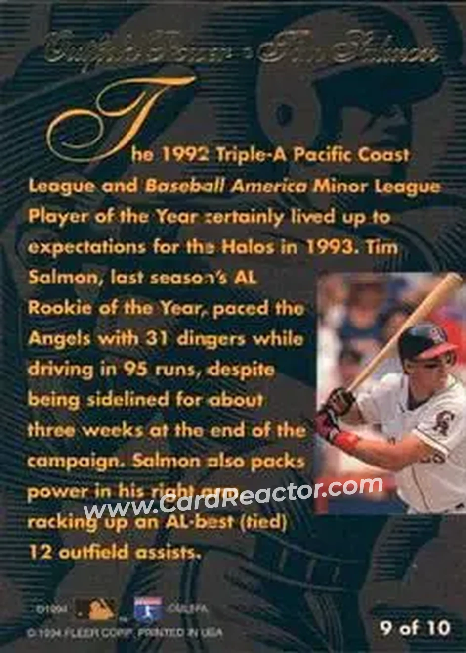 Back of Tim Salmon