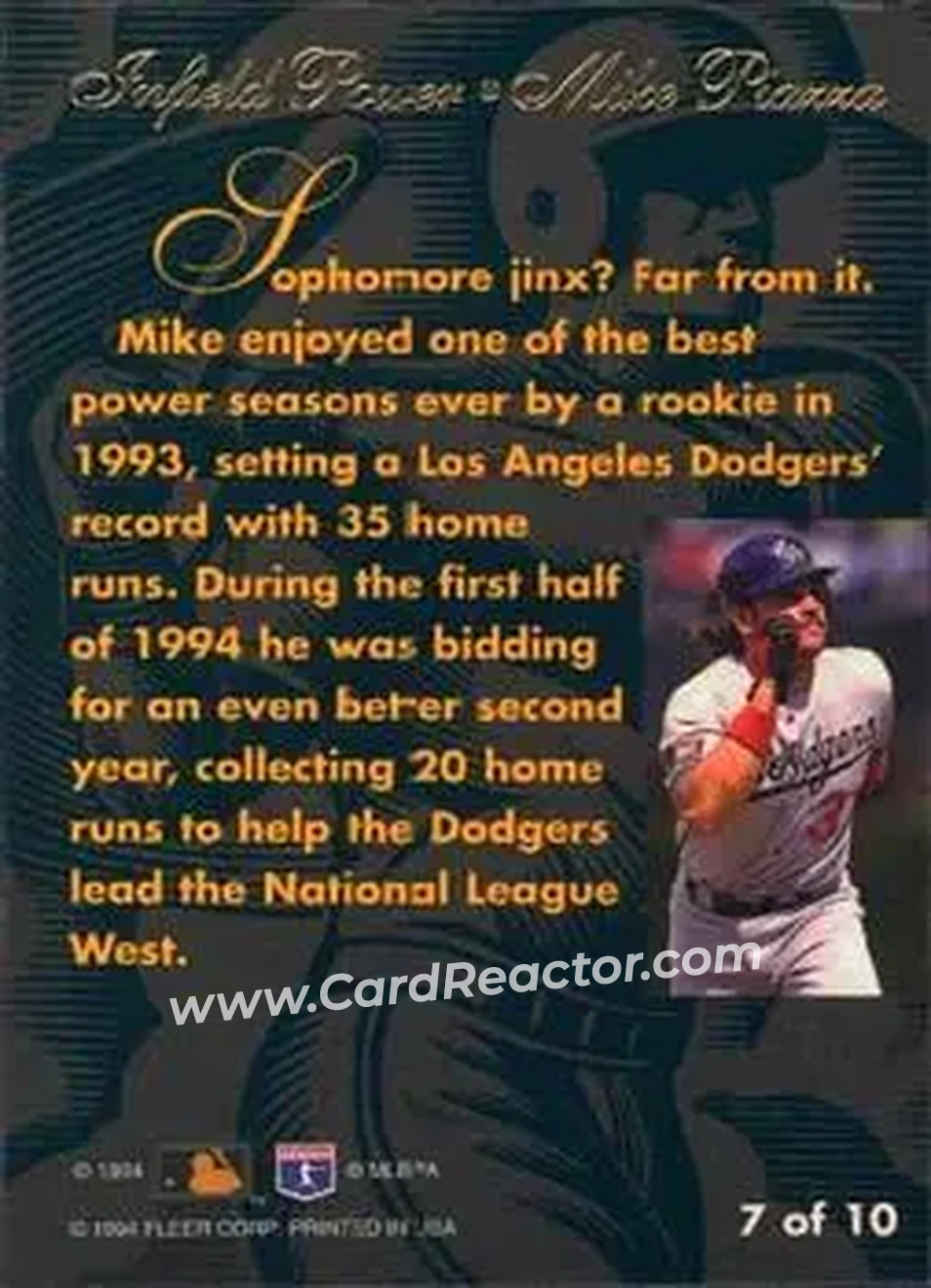 Back of Mike Piazza
