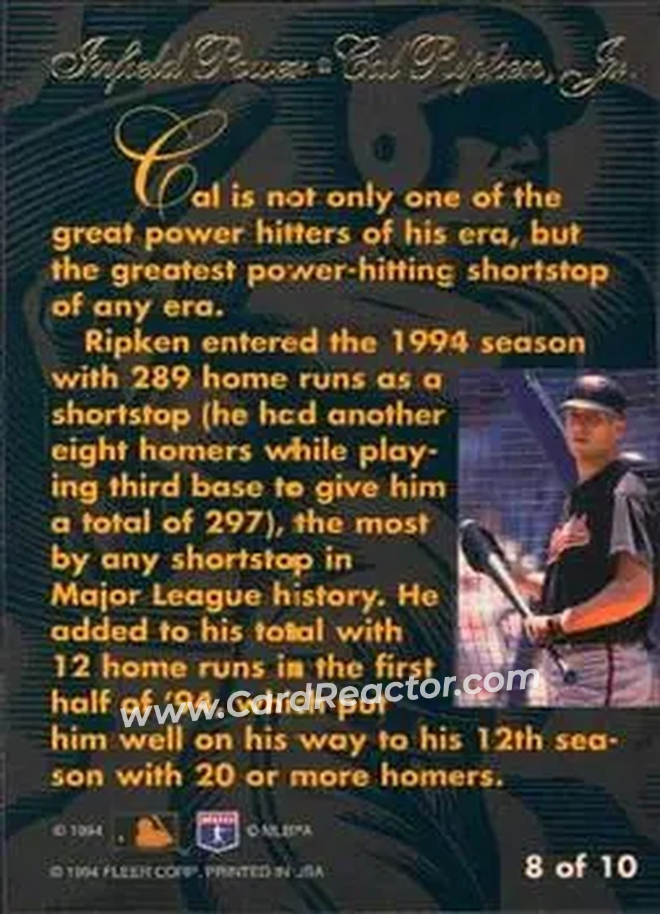 Back of Cal Ripken
