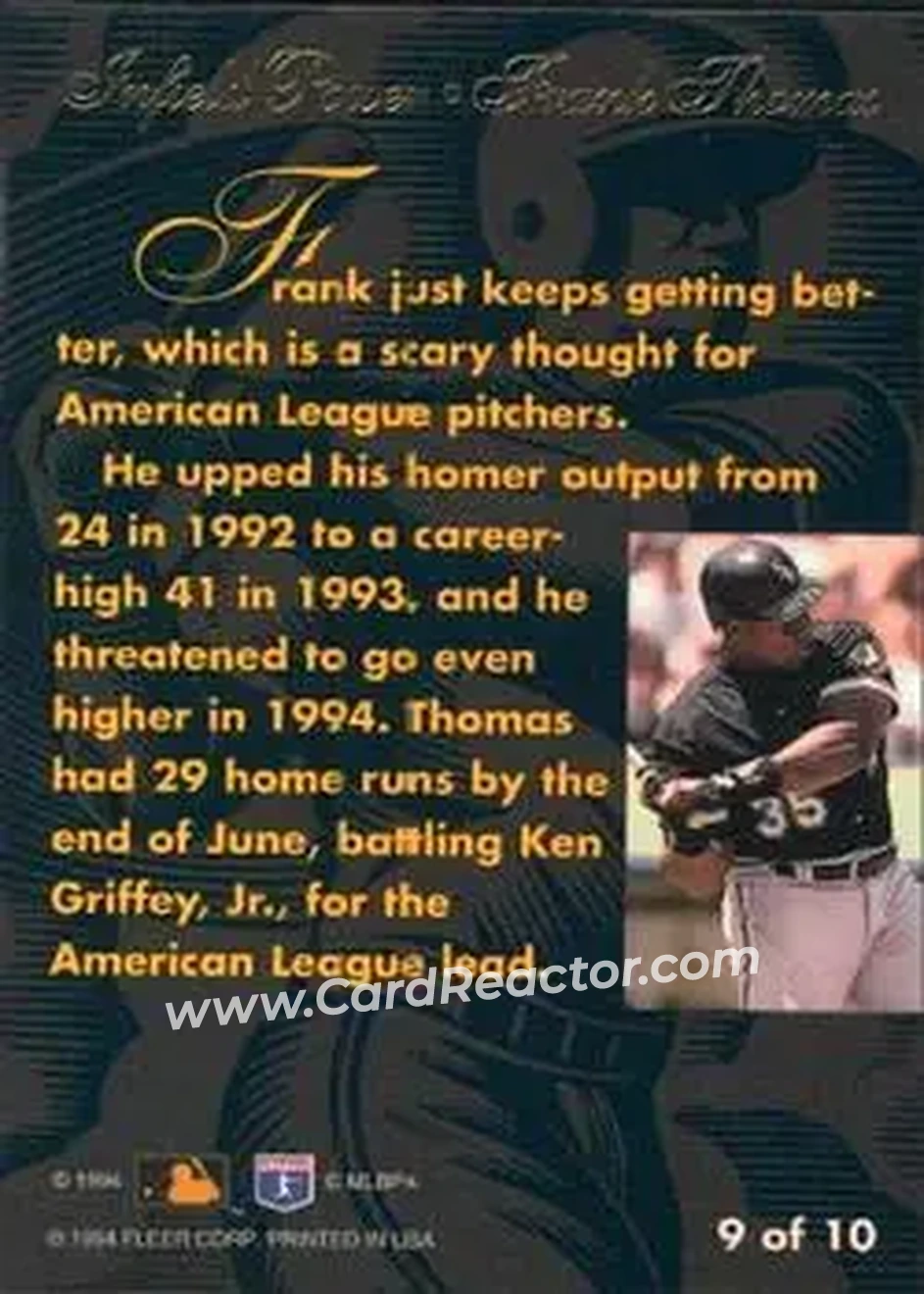 Back of Frank Thomas