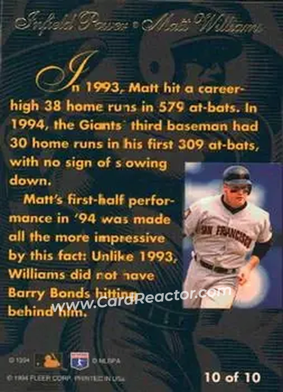 Back of Matt Williams