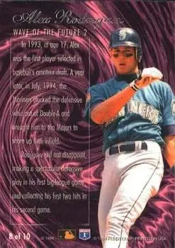 1994 Flair - Wave of the Future (Series 2) #8 - Alex Rodriguez - Seattle Mariners - Back