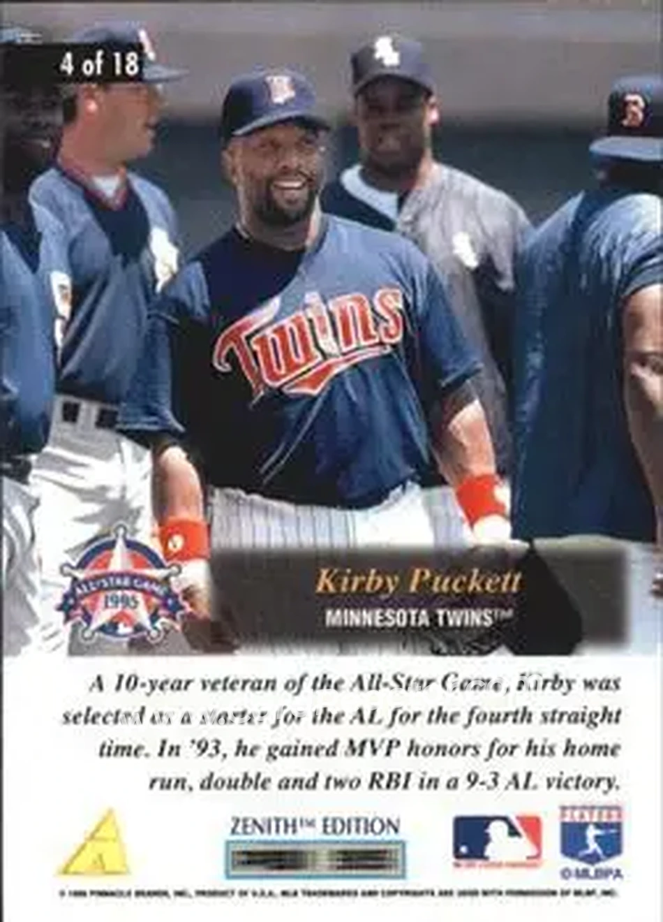 Back of Kirby Puckett