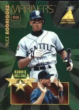 1995 Zenith - Rookie Roll Call #1 - Alex Rodriguez - Seattle Mariners - Front 1995 Zenith - Rookie Roll Call #1 - Alex Rodriguez - Seattle Mariners - Front